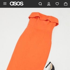 Bardot flame orange dress - new with tags